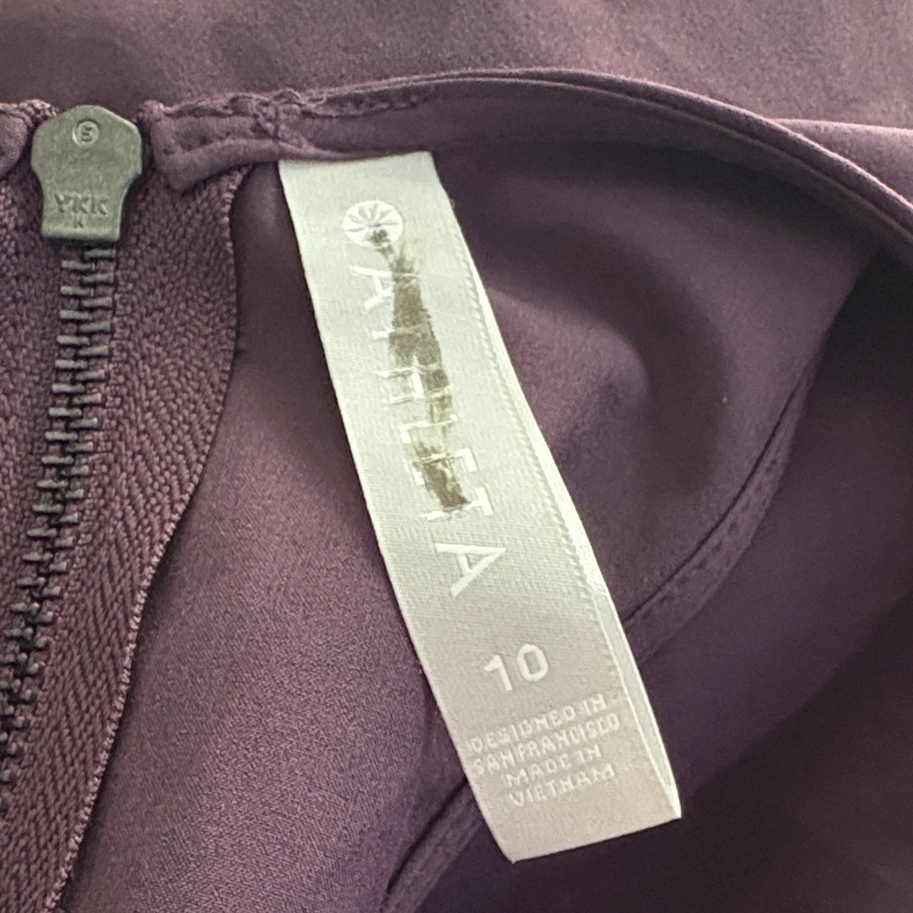 ATHLETA Revive Wide Leg Travel Jumpsuit in Agate (Eggplant) Size 10 -- WOW WOW!! - Picture 13 of 14
